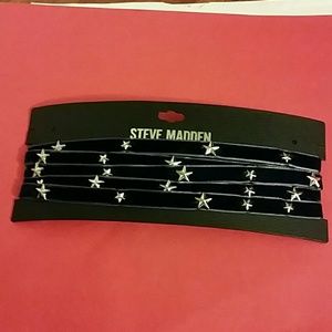 Brand New Steve Madden navy velvet star choker